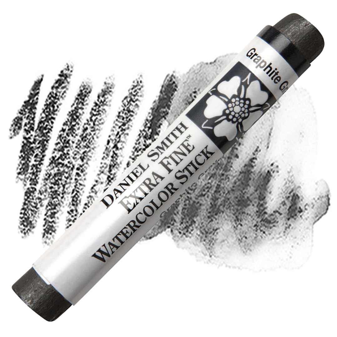 Open in modal - Daniel Smith Watercolor Stick - Graphite Gray stick and swatch