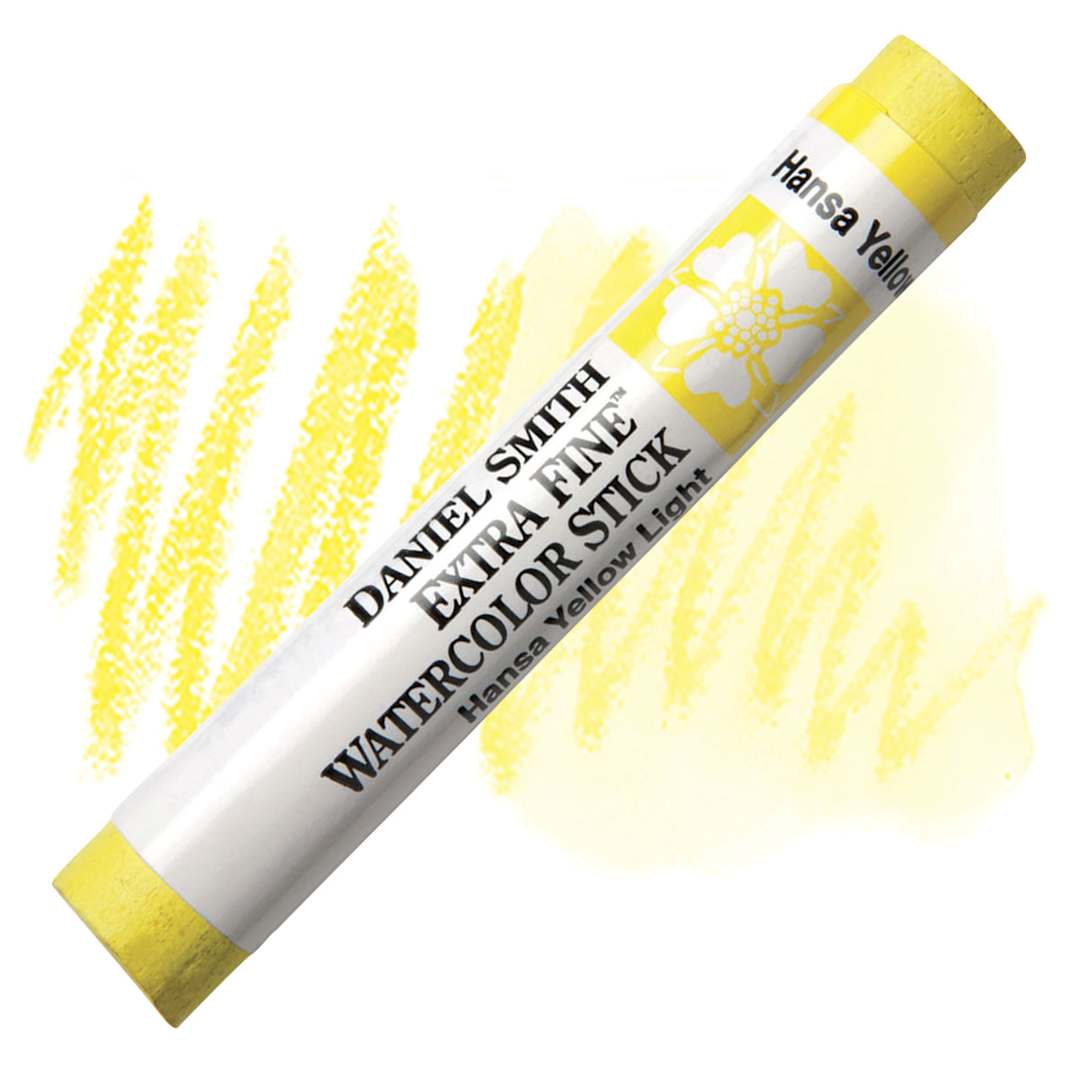Open in modal - Daniel Smith Watercolor Stick - Hansa Yellow Light stick and swatch