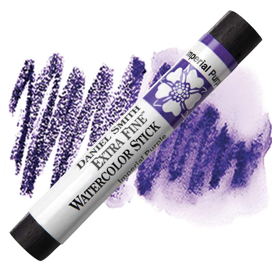 Open in modal - Daniel Smith Watercolor Stick - Imperial Purple stick and swatch