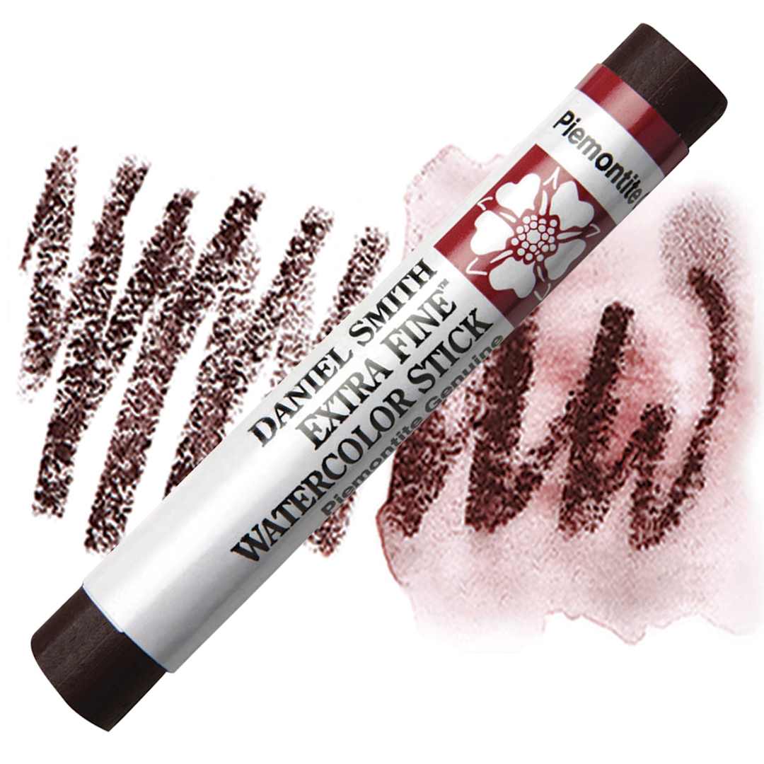 Open in modal - Daniel Smith Watercolor Stick - Piemonite Genuine stick and swatch