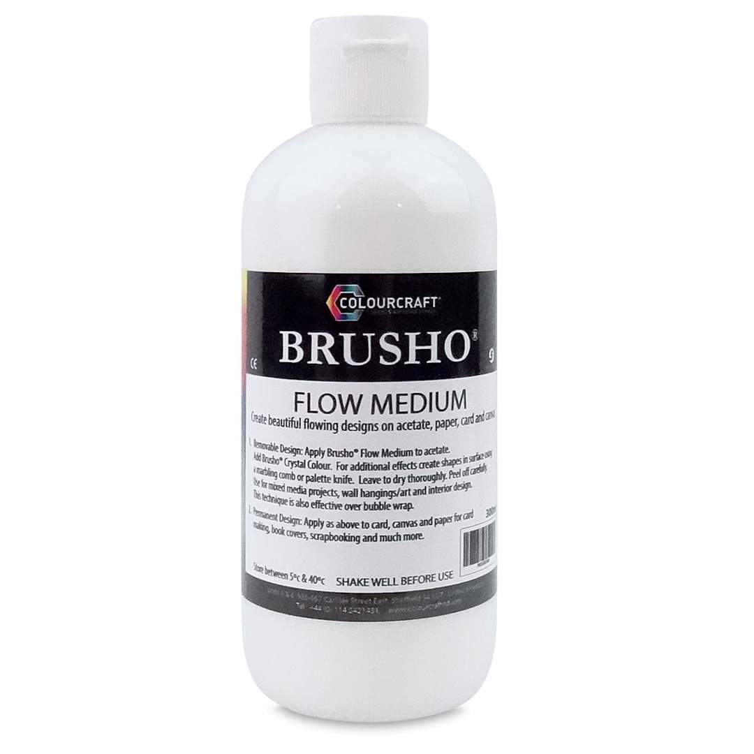 Open in modal - Brusho Flow Medium - Front of 300 ml Bottle