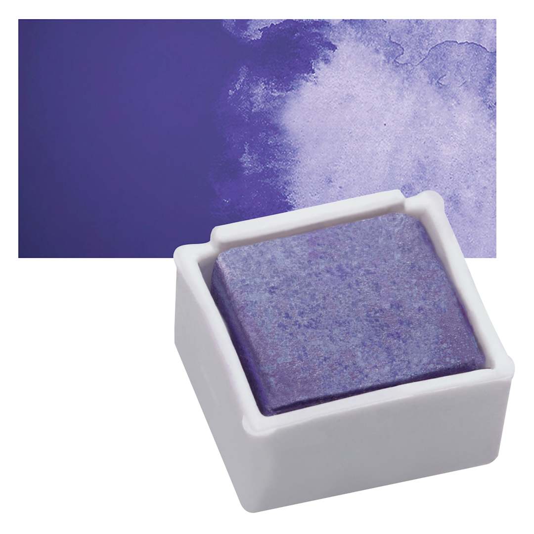 Open in modal - Derwent Watercolor Pan - Metallic Purple pan and swatch
