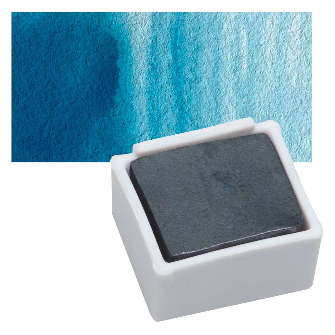 Open in modal - Derwent Graphitint Paint Pan - Ocean Blue pan and swatch