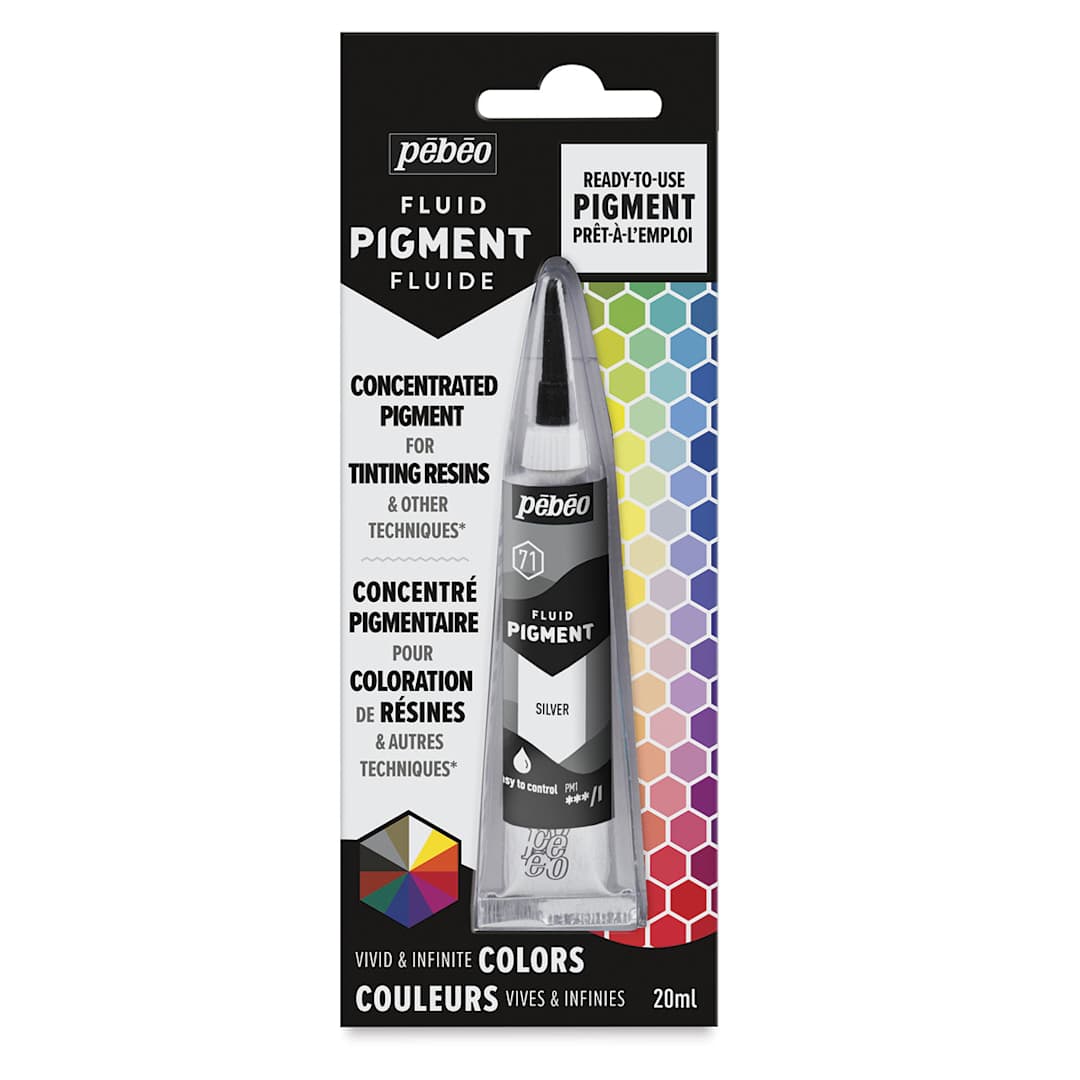 Open in modal - Pebeo Fluid Pigments - Silver, 20 ml, Tube