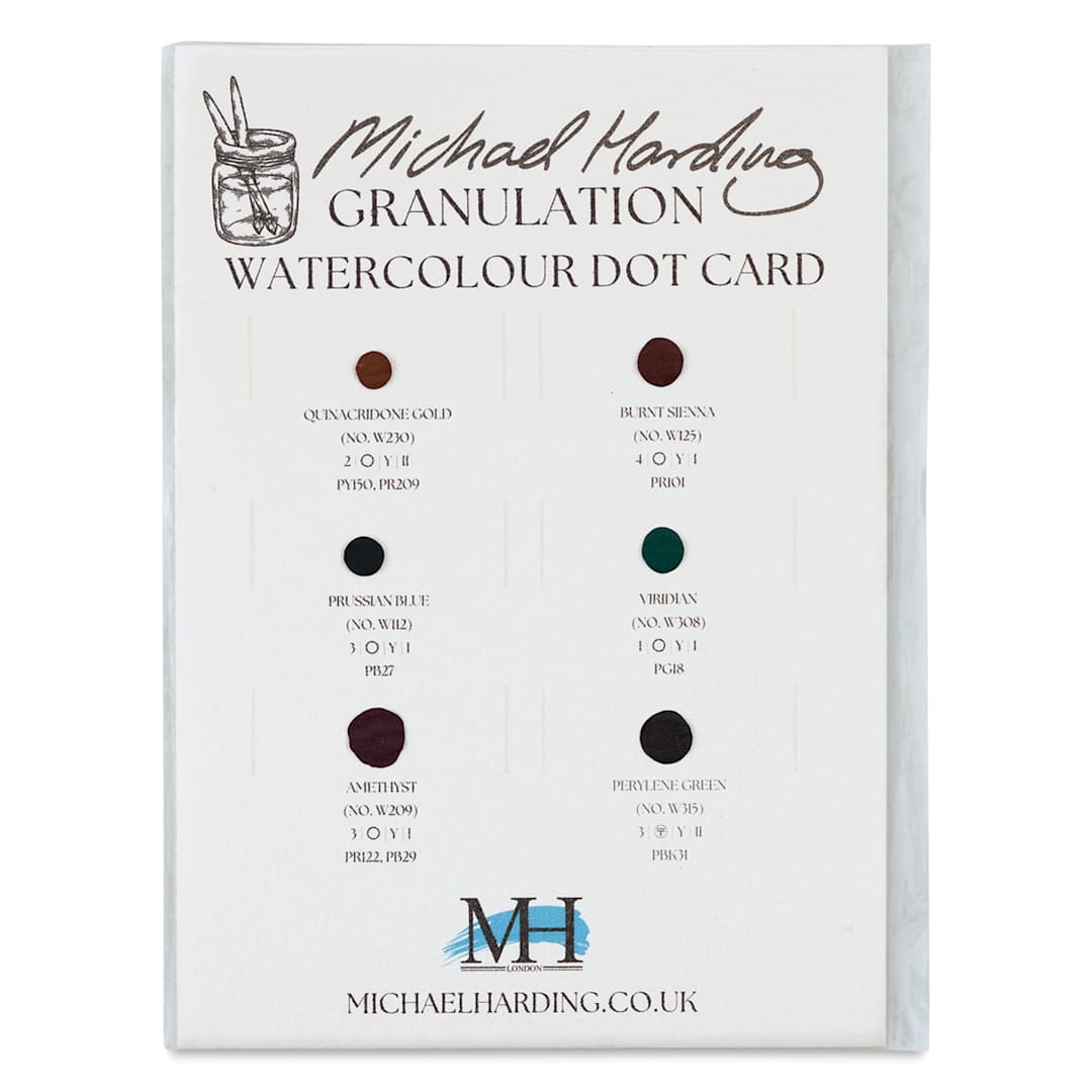 Open in modal - Michael Harding Artists Watercolor - Dot Card, 6 Colors, Granulation