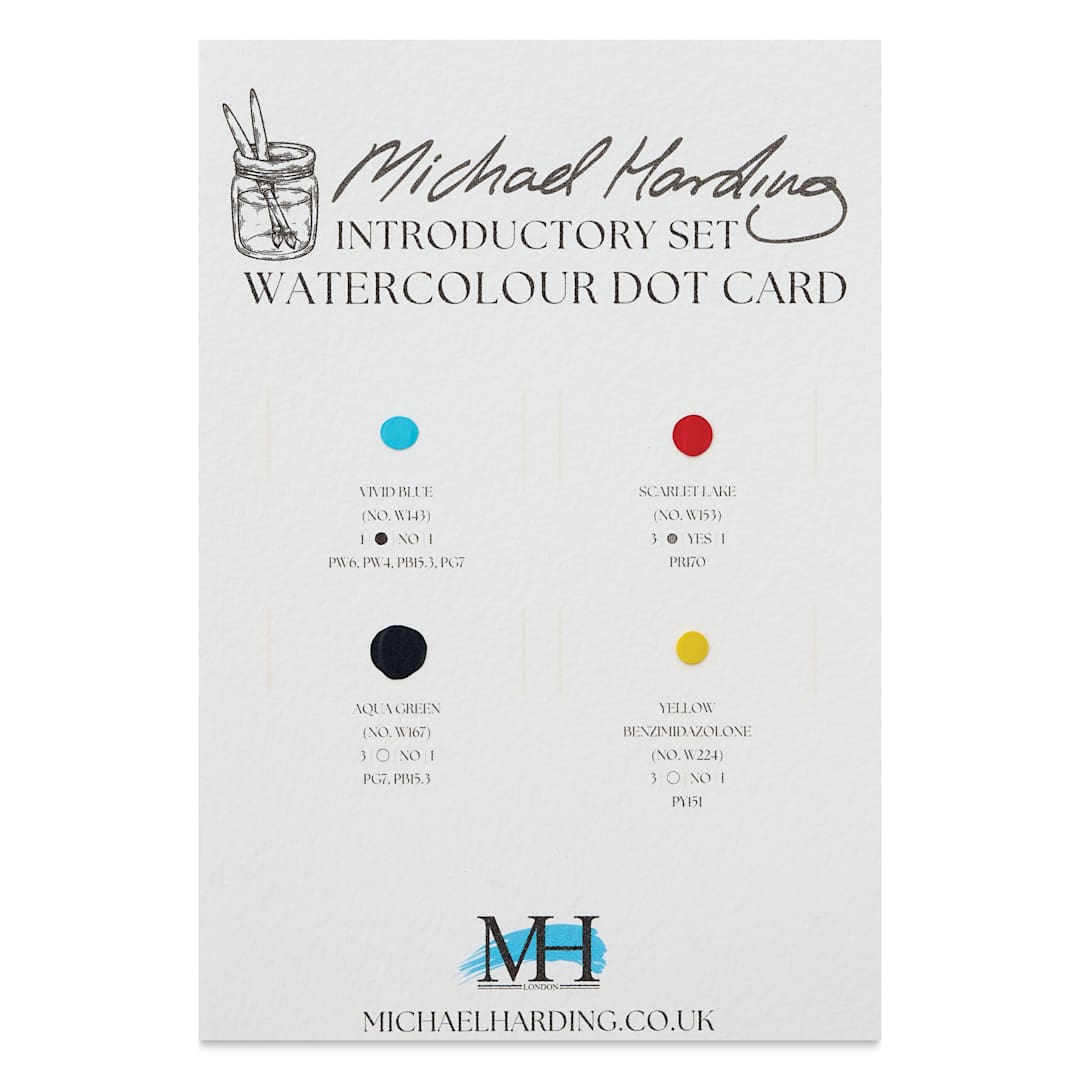 Open in modal - Michael Harding Artists Watercolor - Dot Card, 4 Colors, Intro