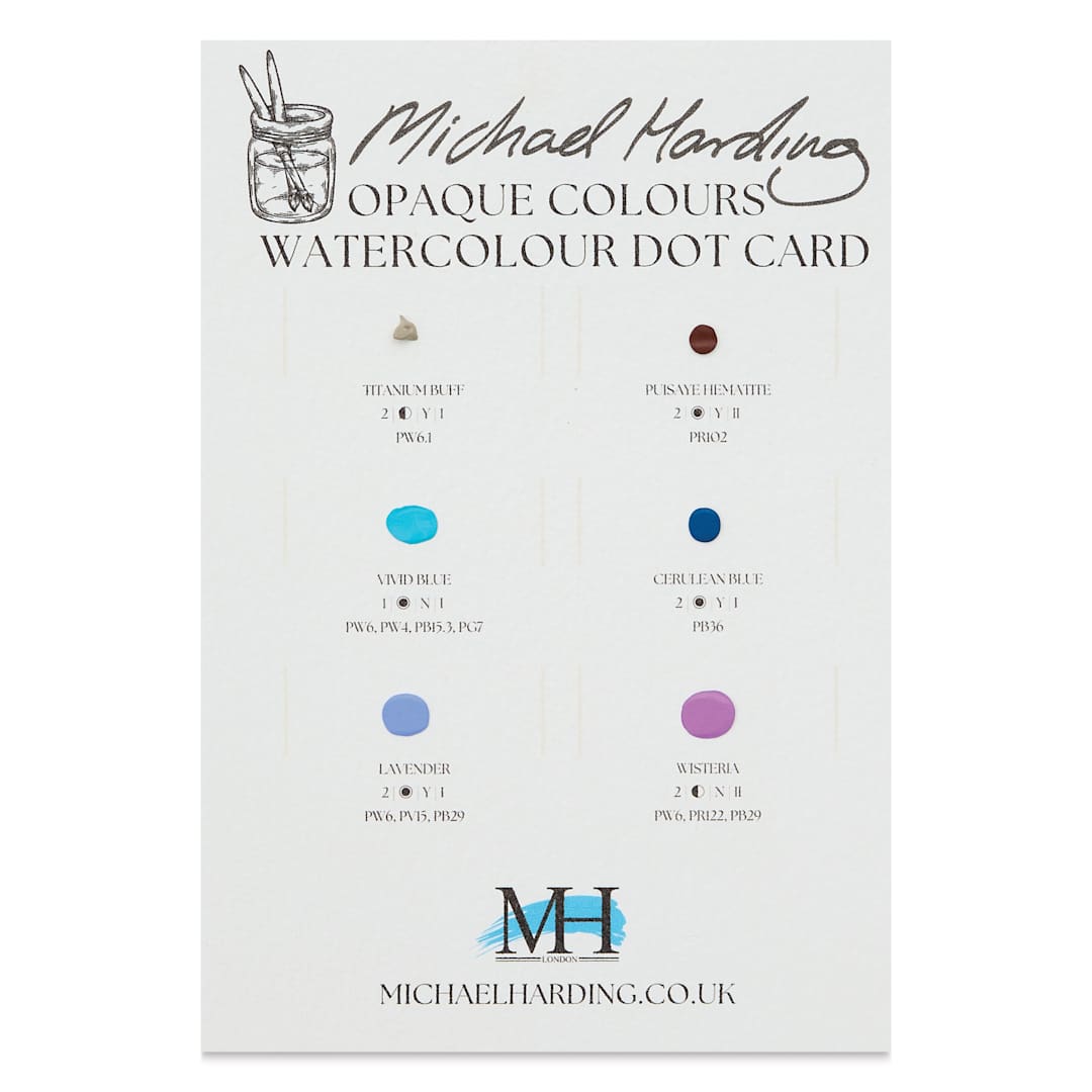 Open in modal - Michael Harding Artists Watercolor - Dot Card, 6 Colors, Opaque