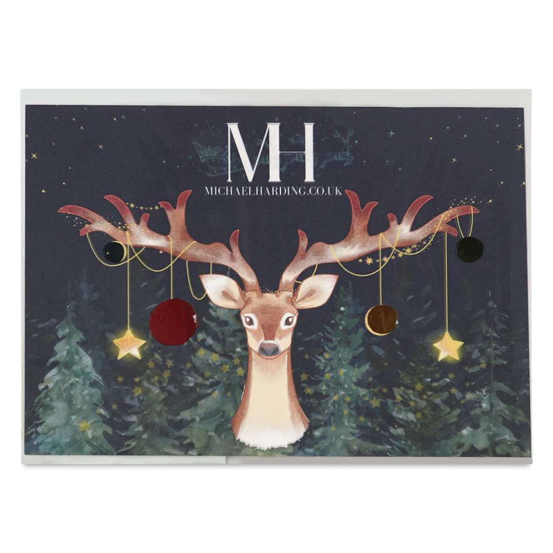 Open in modal - Front of Michael Harding Artists Watercolor - Dot Card, 4 Colors, Christmas Wonderland