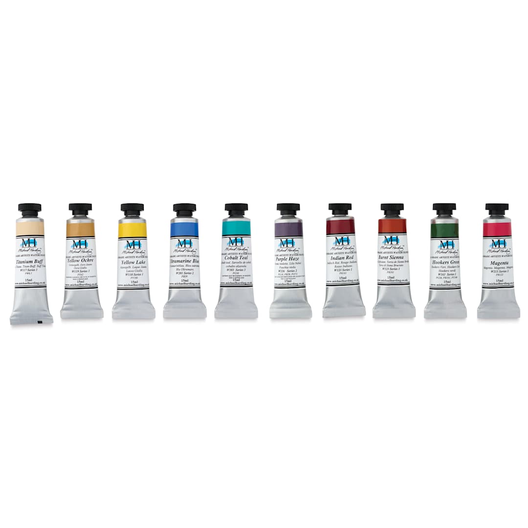 Open in modal - Michael Harding Artists Watercolors - Set of 10, Urban, 15 ml
