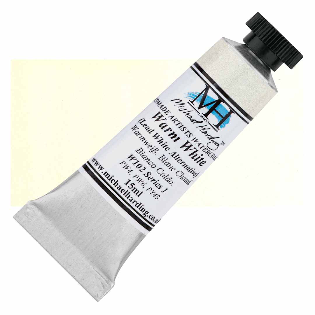Open in modal - Michael Harding Artists Watercolor - Warm White, 15 ml tube and swatch