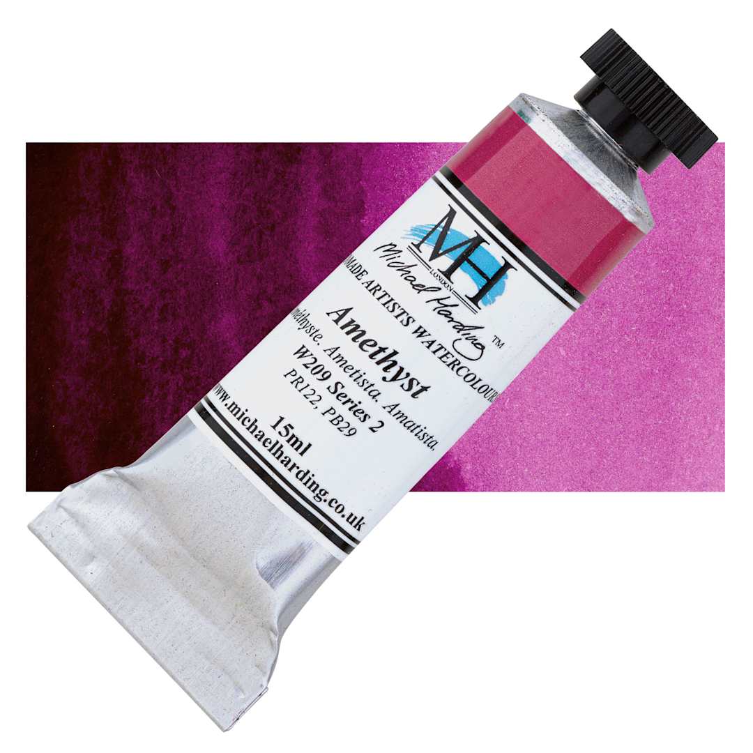Open in modal - Michael Harding Artists Watercolor - Amethyst, 15 ml tube and swatch