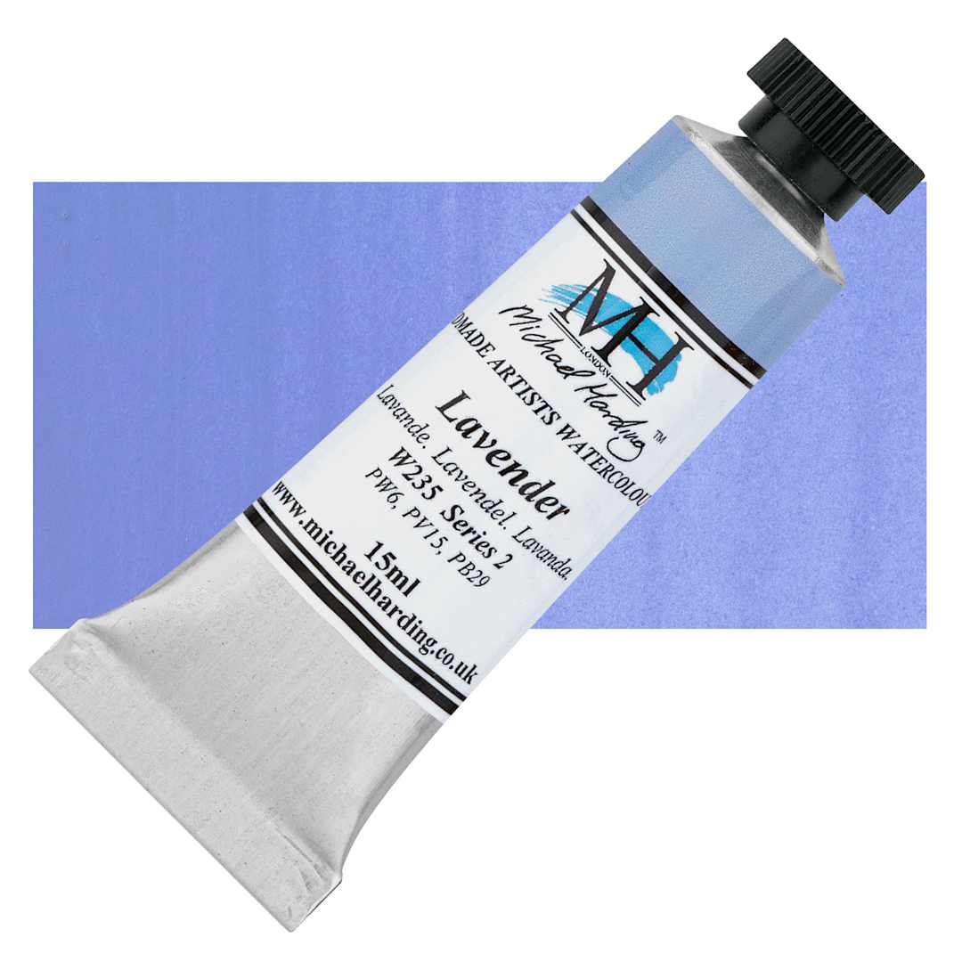 Open in modal - Michael Harding Artists Watercolor - Lavender, 15 ml tube and swatch