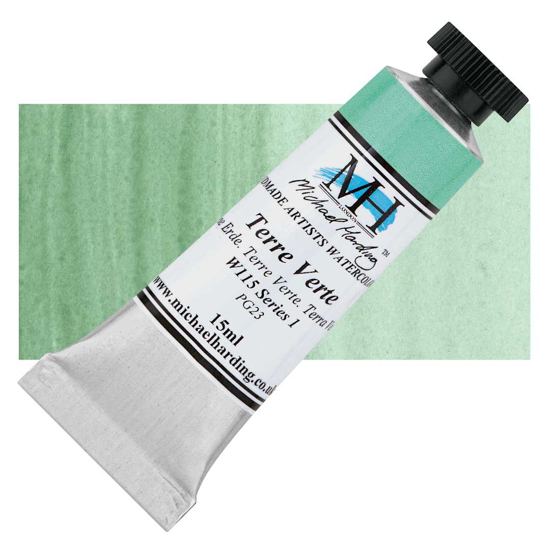 Open in modal - Michael Harding Artists Watercolor - Terre Verte, 15 ml tube and swatch