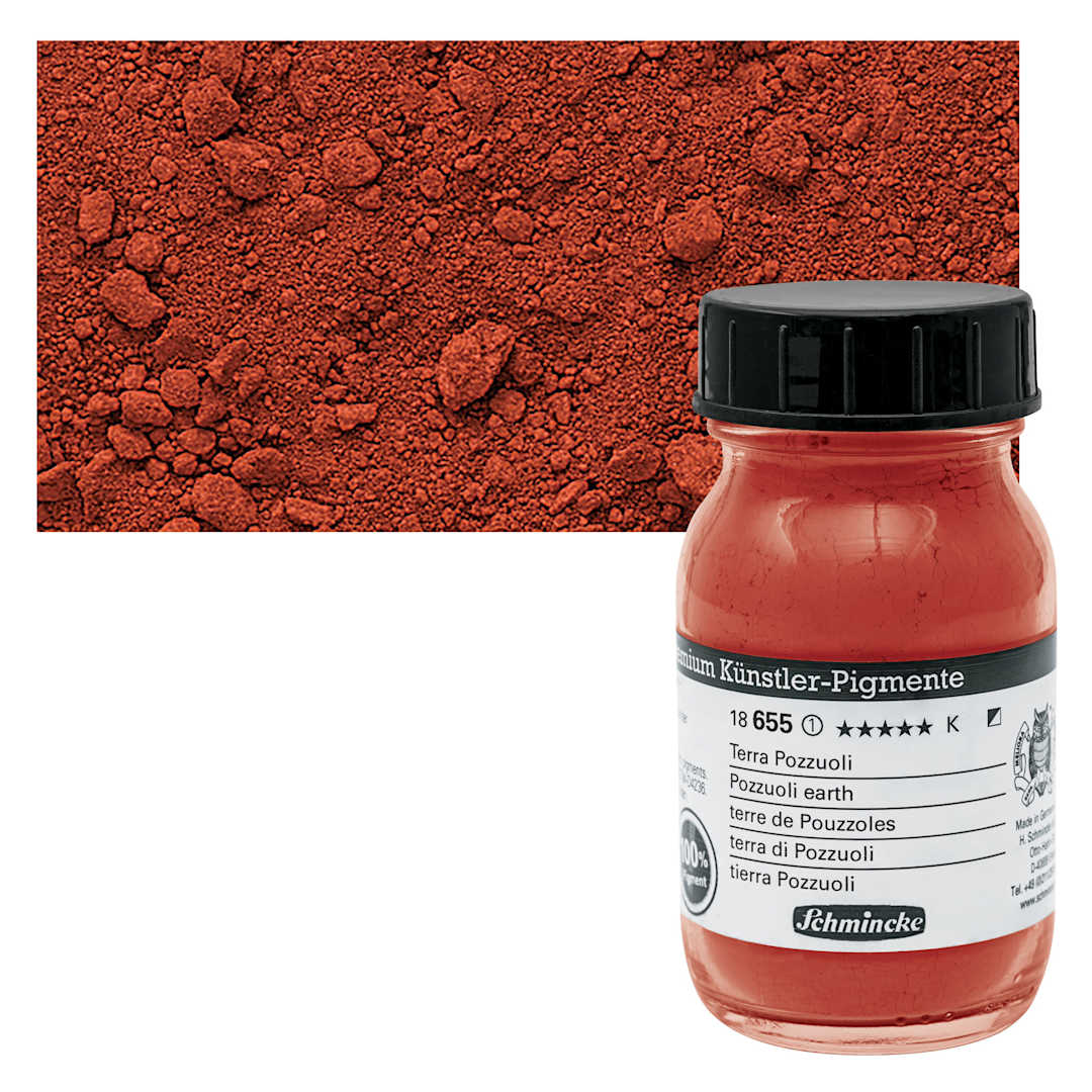Open in modal - Schmincke Pigment - Pozzuoli Earth, 100 ml Jar and swatch