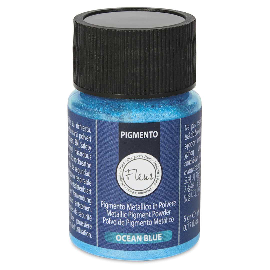 Open in modal - Fleur Powder Pigment - Ocean Blue (Metallic), 5 g
