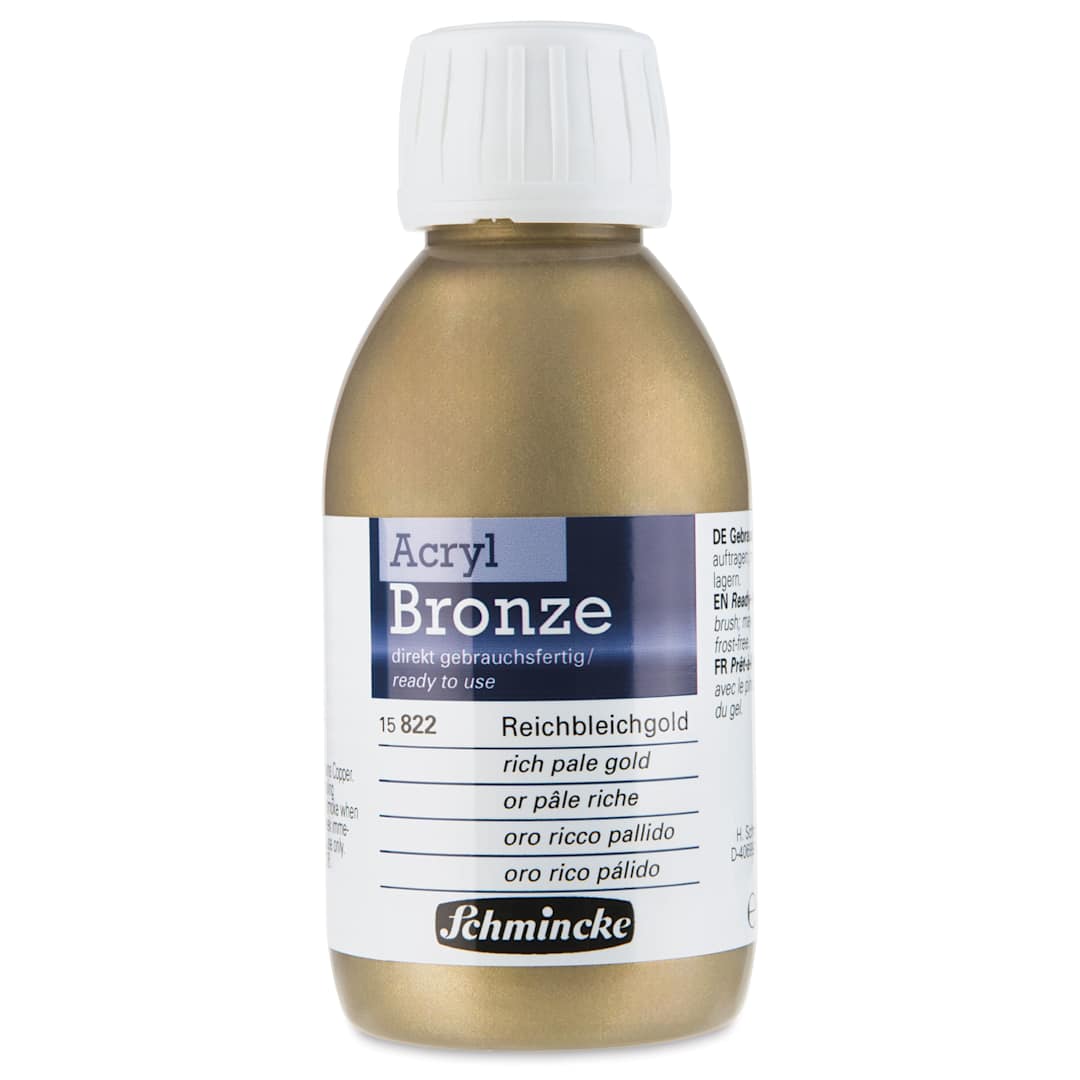 Open in modal - Schmincke Acrylic Bronze Paint - Rich Pale Gold, 150 ml
