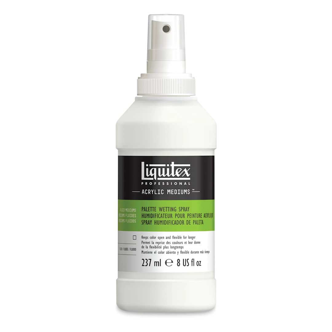 Open in modal - Liquitex Fluids Palette Wetting Spray - Front view of 8 oz Bottle
