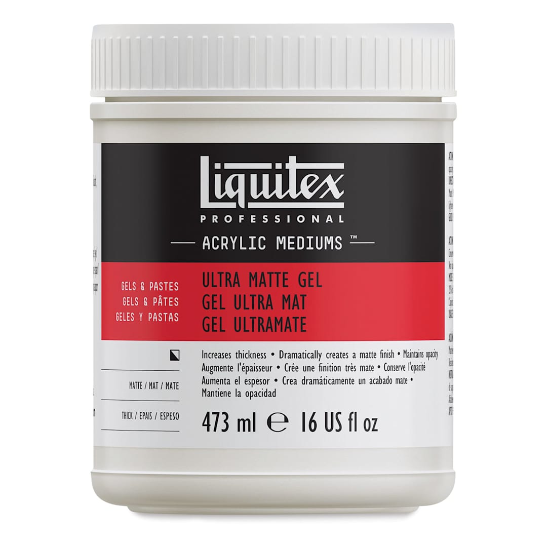 Open in modal - Liquitex Medium - Ultra Matte Gel Medium, Matte, 16 oz jar