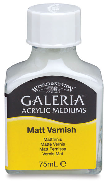Open in modal - Winsor & Newton Galeria Acrylic Varnishes - Front of bottle of 75 ml Matte Varnish