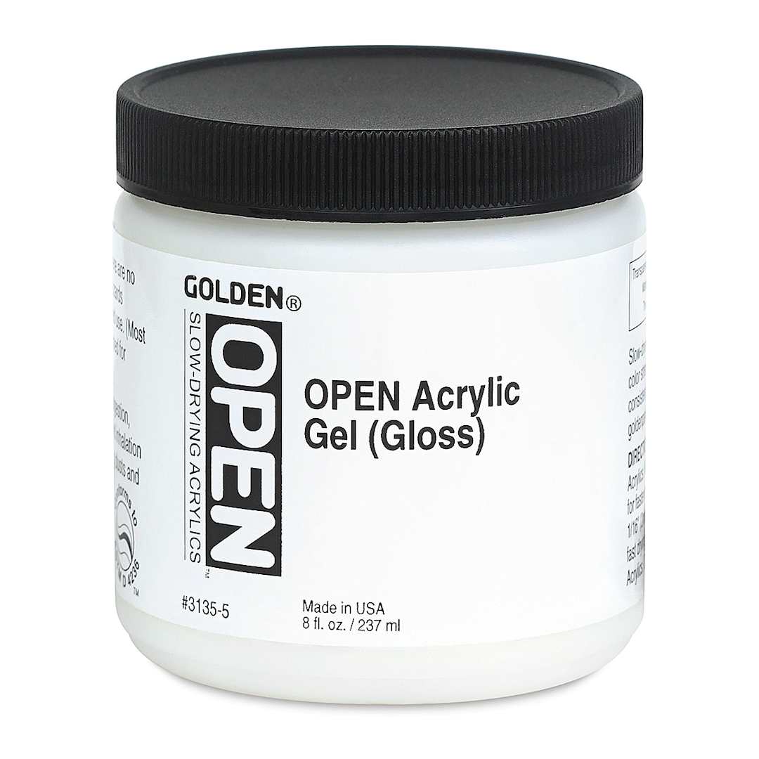 Open in modal - Golden Open Acrylic Gel Medium - Gloss, 8 oz jar