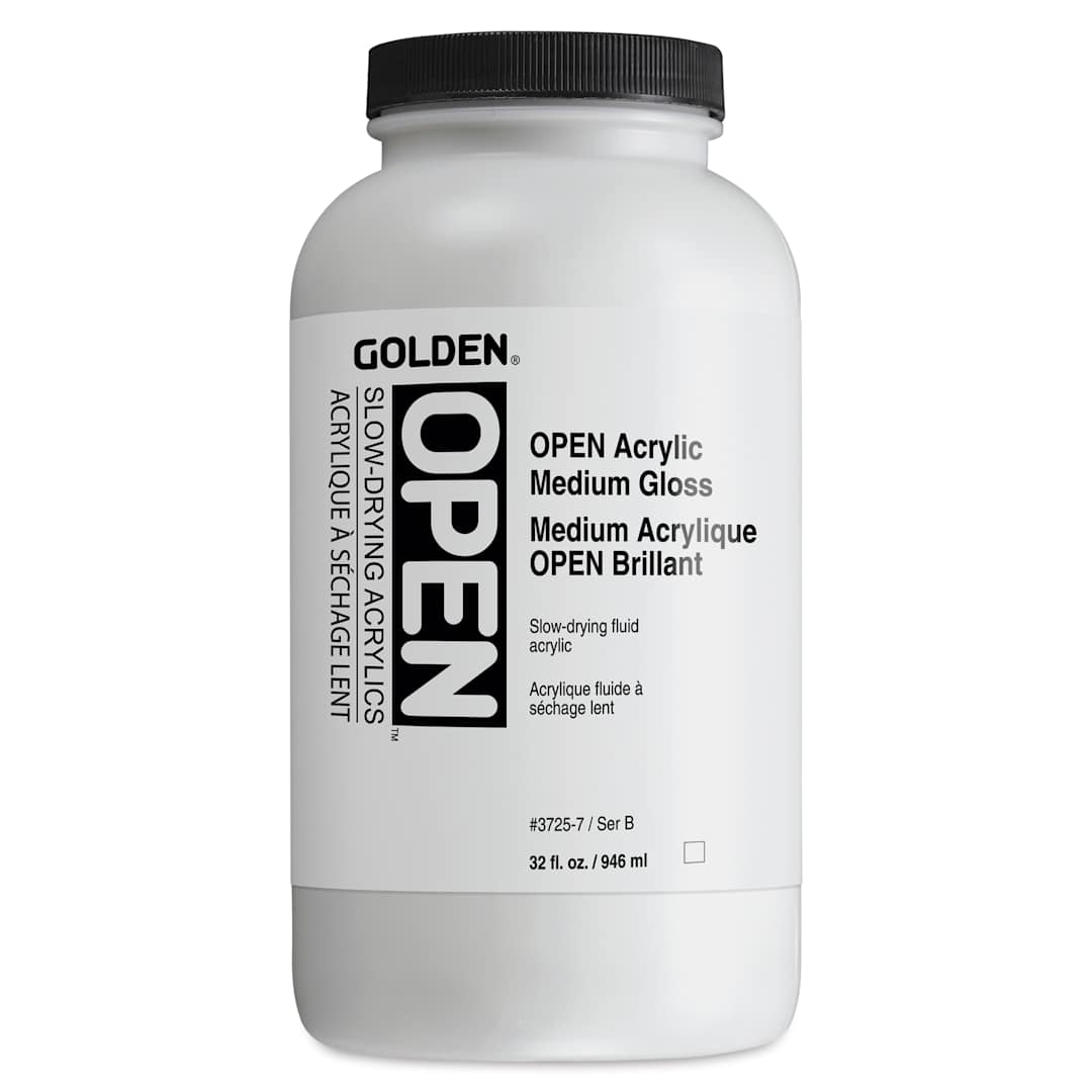 Open in modal - Golden Open Acrylic Medium - Gloss, 32 oz jar