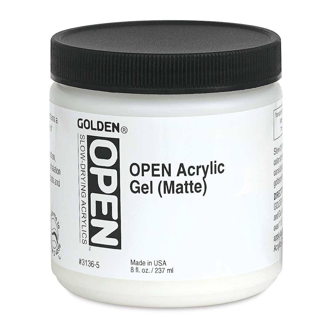 Open in modal - Golden Open Acrylic Gel Medium - Matte, 8 oz jar