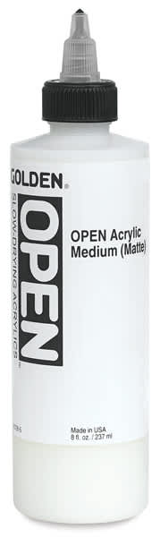 Open in modal - Golden Open Acrylic Mediums- 8 oz bottle of Matte Medium shown