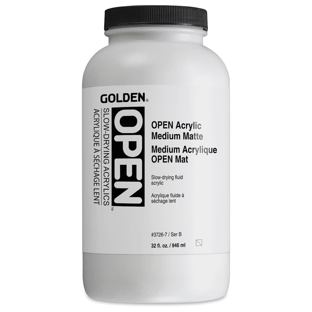 Open in modal - Golden Open Acrylic Medium - Matte, 32 oz jar