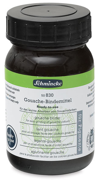 Open in modal - Schmincke Ready-to-Use Gouache Binder - Front of 200 ml Jar
