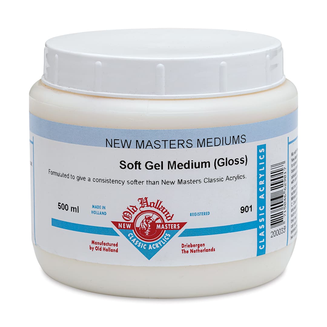 Open in modal - Old Holland New Masters Soft Gel Medium - Gloss, 500 ml jar