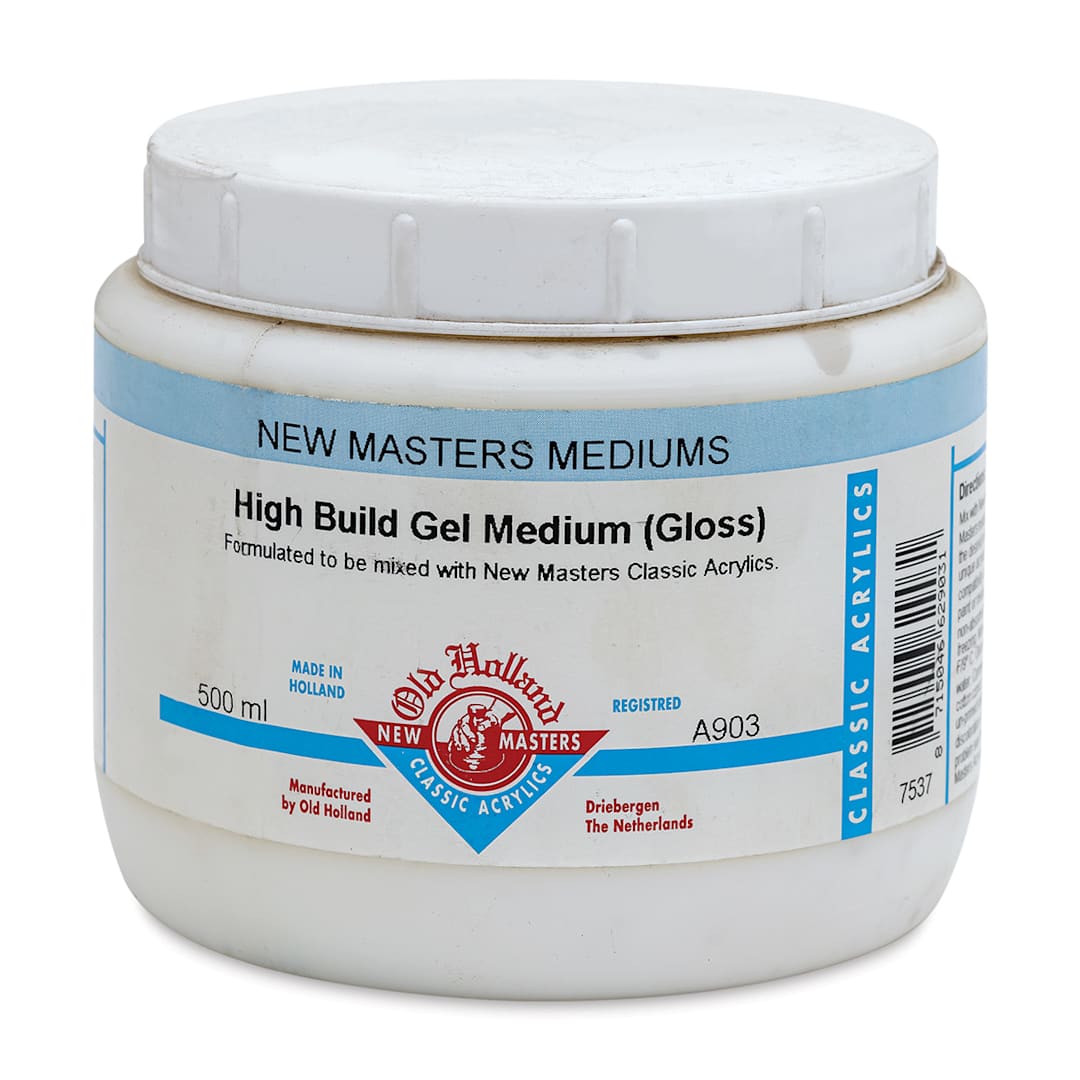 Open in modal - Old Holland New Masters High Build Gel Medium - Gloss, 500 ml jar