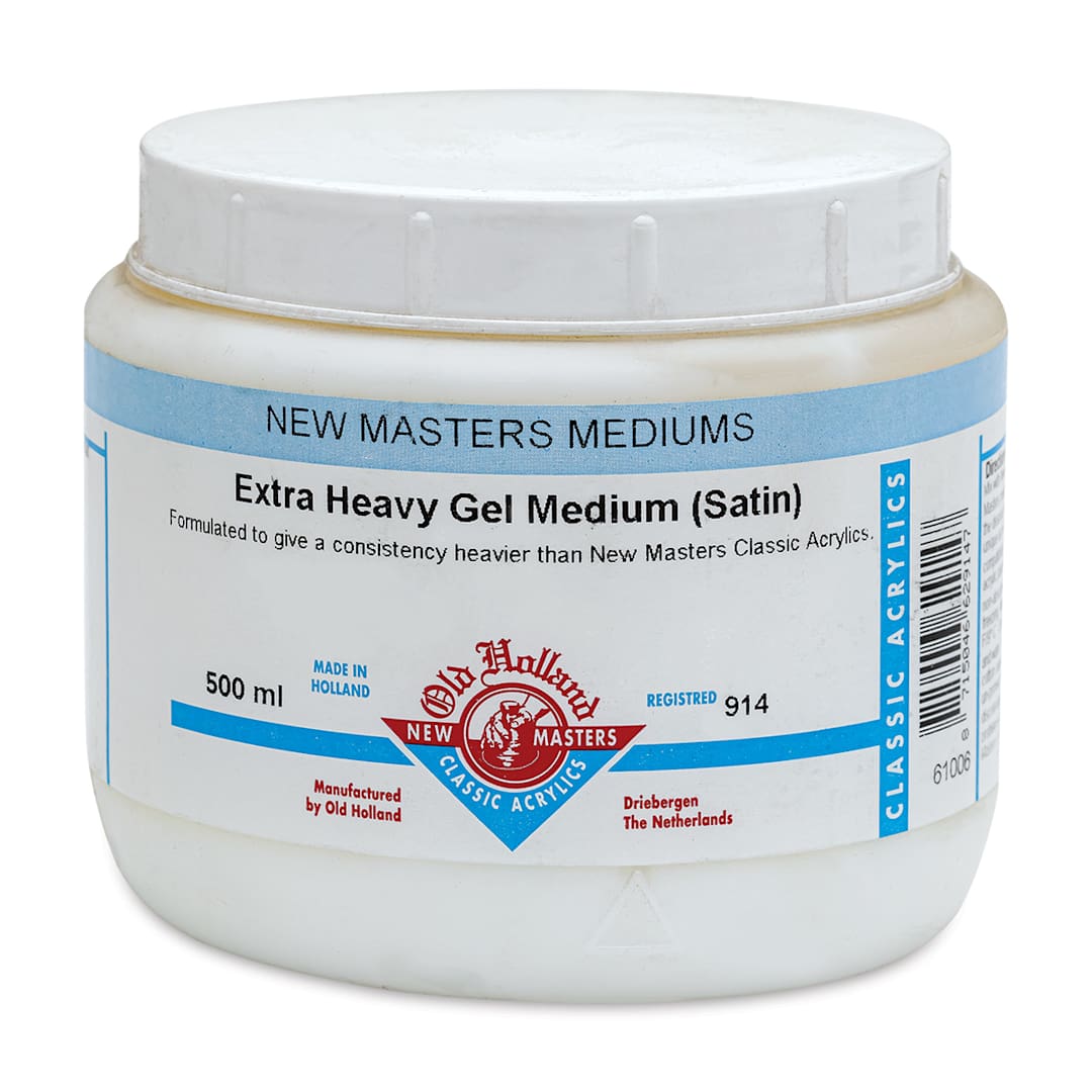 Open in modal - Old Holland New Masters High Build Gel Medium (No Filler) - Satin, 500 ml jar