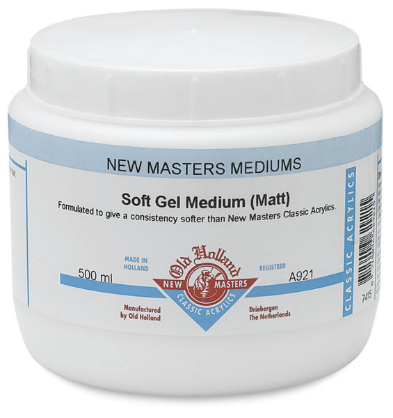 Open in modal - New Masters Acrylic Gel Mediums - Front of Matte Soft Gel Medium Jar