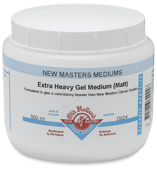 Open in modal - New Masters Acrylic Gel Mediums - Front of High Build Matte Gel Medium Jar