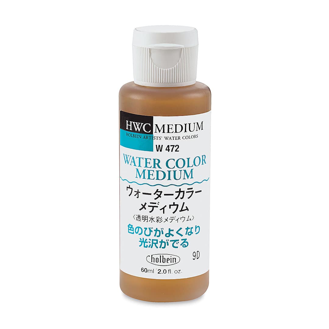 Open in modal - Holbein Watercolor Medium - Front of 60 ml bottle shown
