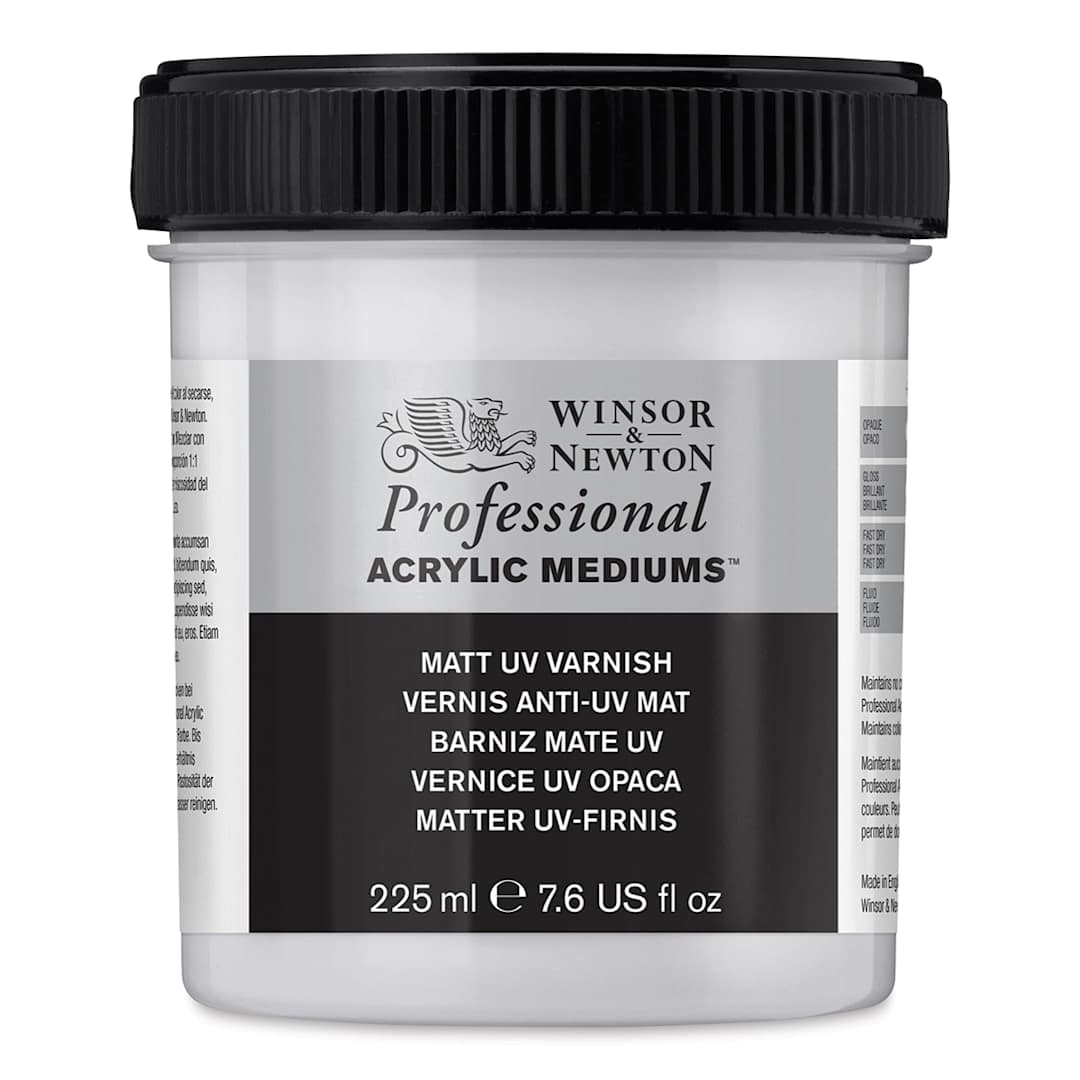 Open in modal - Winsor & Newton Artists' Acrylic UV Varnish - Matte, 225 ml jar