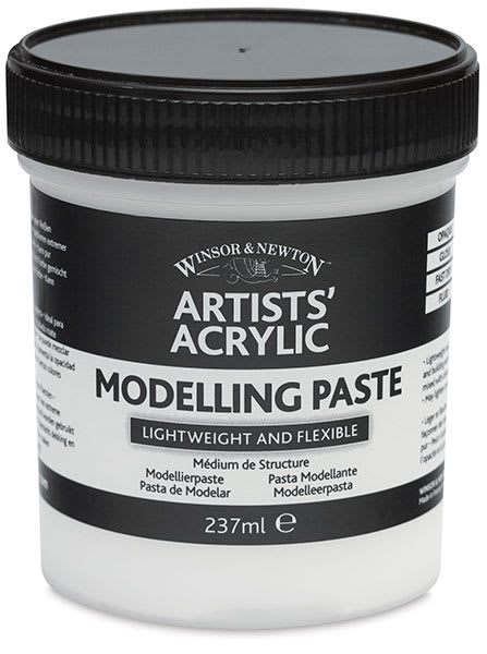 Open in modal - Artists' Acrylic Modelling Paste - Front view of 237 ml Jar
