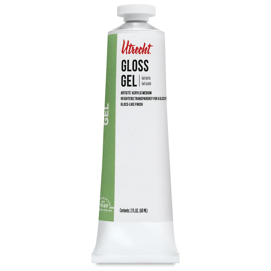 Open in modal - New look! Same formula - Utrecht Artists' Acrylic Gel Medium - Gloss - 2 oz tube