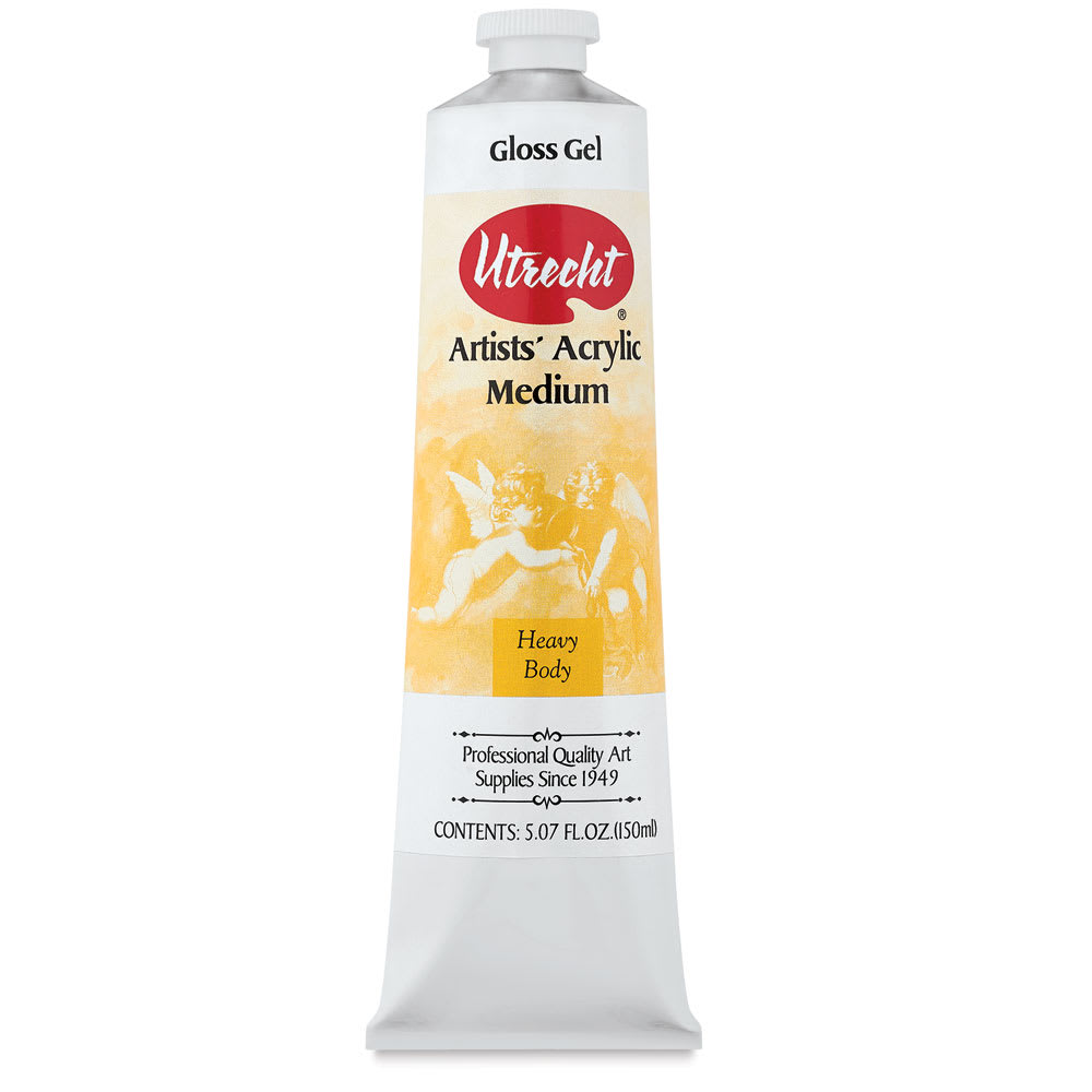 Open in modal - Utrecht Artists' Acrylic Gel Medium - Gloss Gel Medium, 5 oz tube