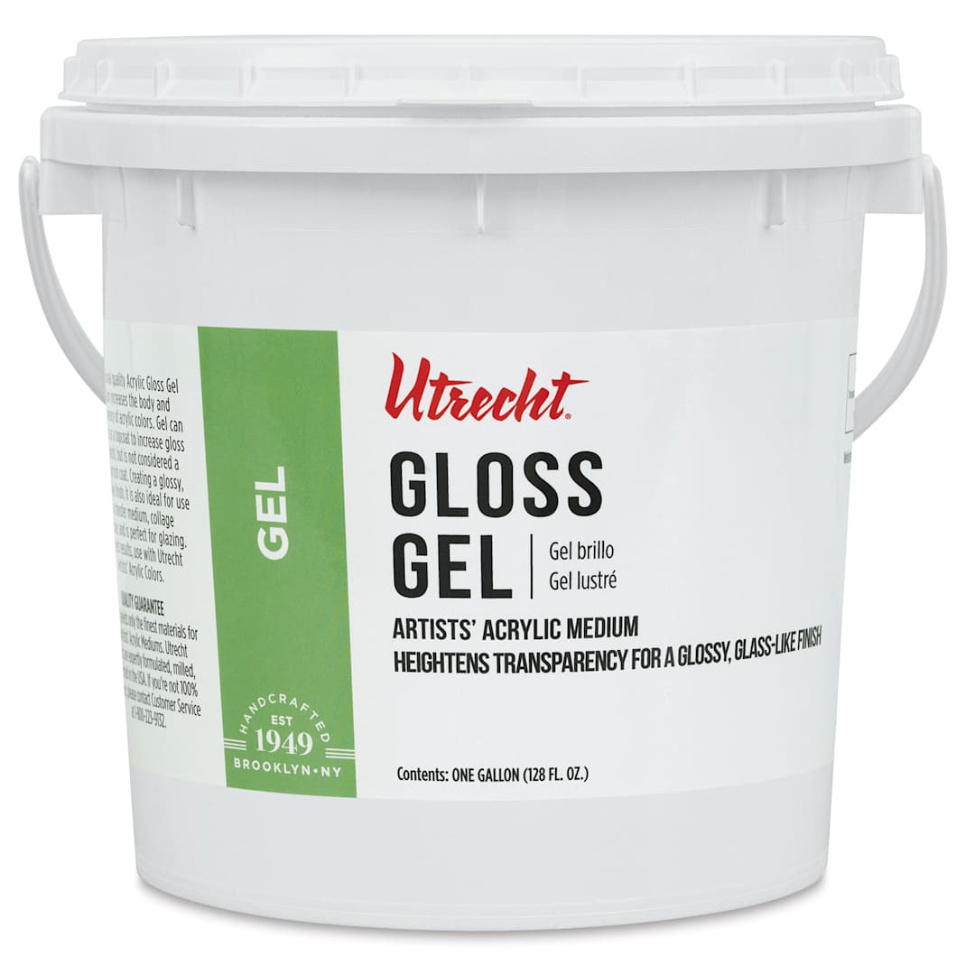 Open in modal - New look! Same formula - Utrecht Artists' Acrylic Gel Medium - Gloss Gel Medium, 128 oz
