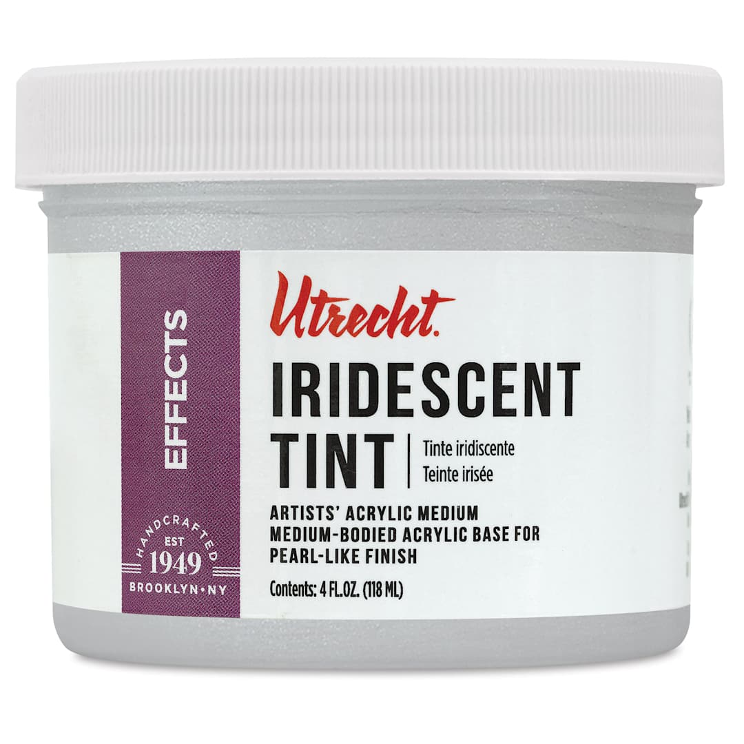 Open in modal - Utrecht Artists' Acrylic Iridescent Tint Medium - 4 oz, front of jar