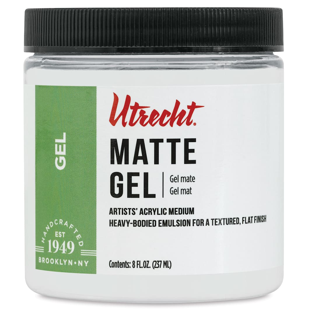 Open in modal - New look! Same formula - Utrecht Artists' Acrylic Gel Medium - Gel Matte Medium, 8 oz