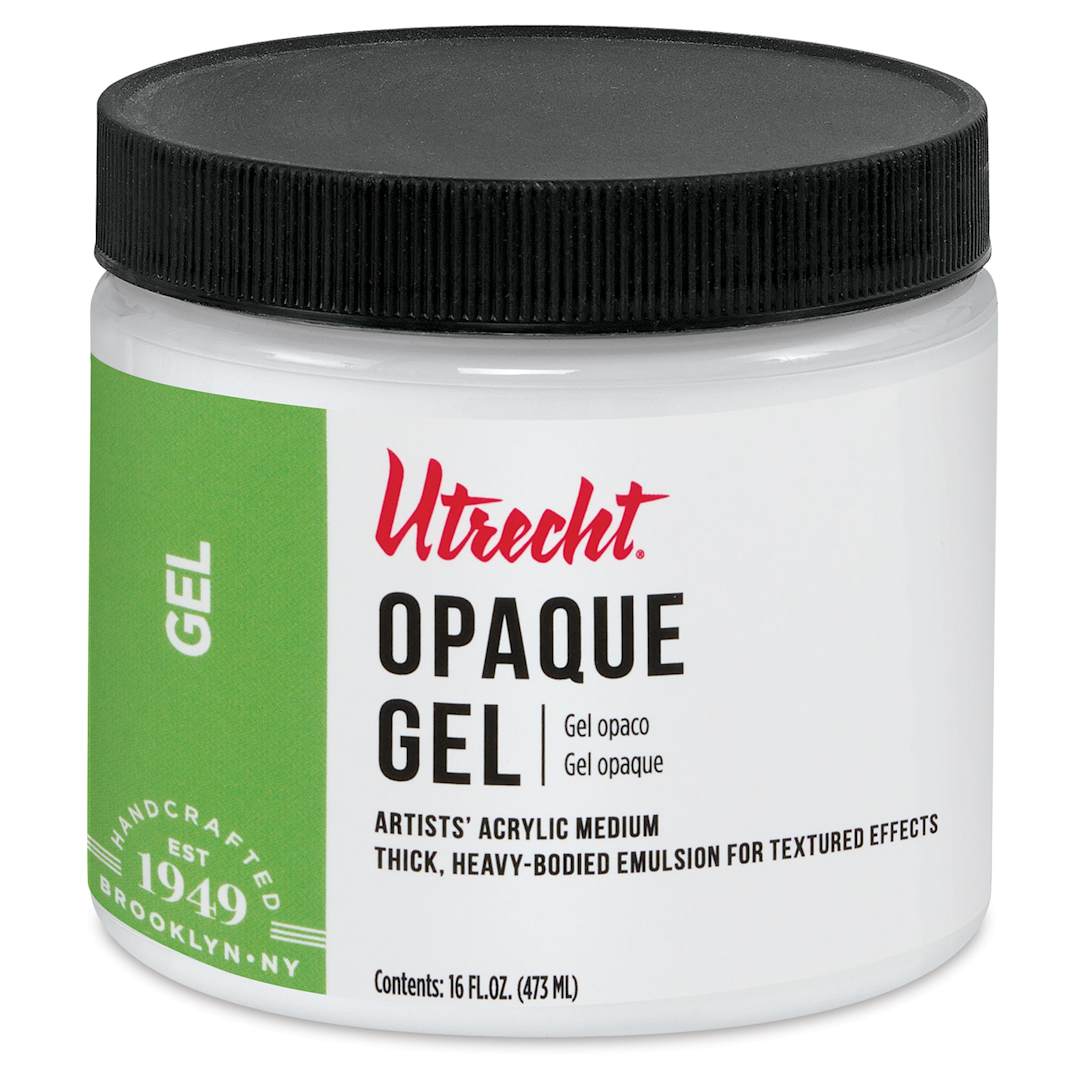 Open in modal - New look! Same formula - Utrecht Artists' Acrylic Opaque Gel Medium, 16 oz