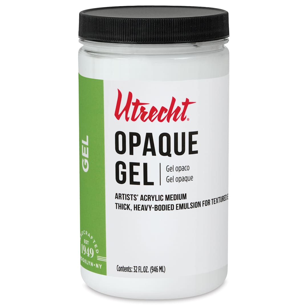Open in modal - New look! Same formula - Utrecht Artists' Acrylic Opaque Gel Medium, 32 oz