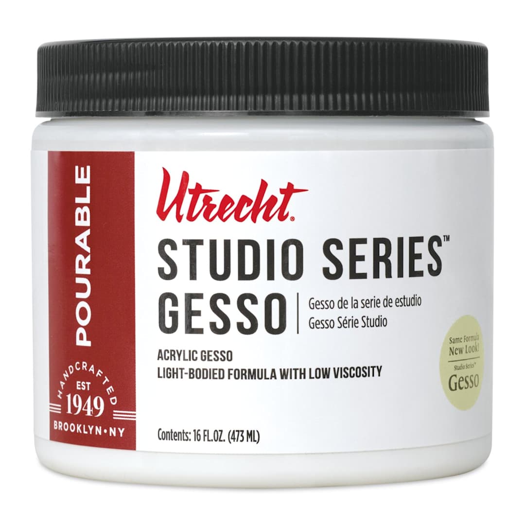 Open in modal - New look! Same formula - Utrecht Studio Series Acrylic Gesso - 16 oz 