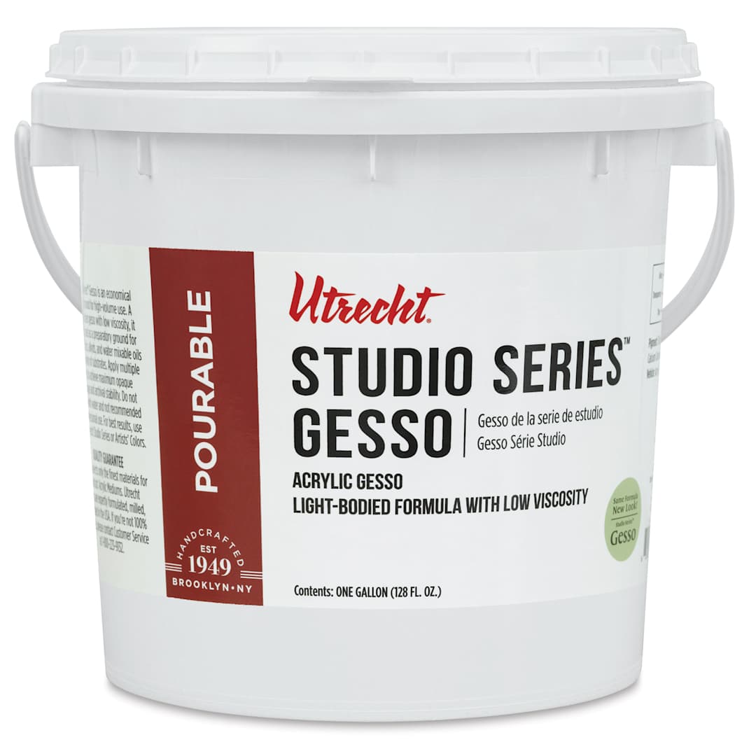 Open in modal - New look! Same formula - Utrecht Studio Series Acrylic Gesso - 128 oz