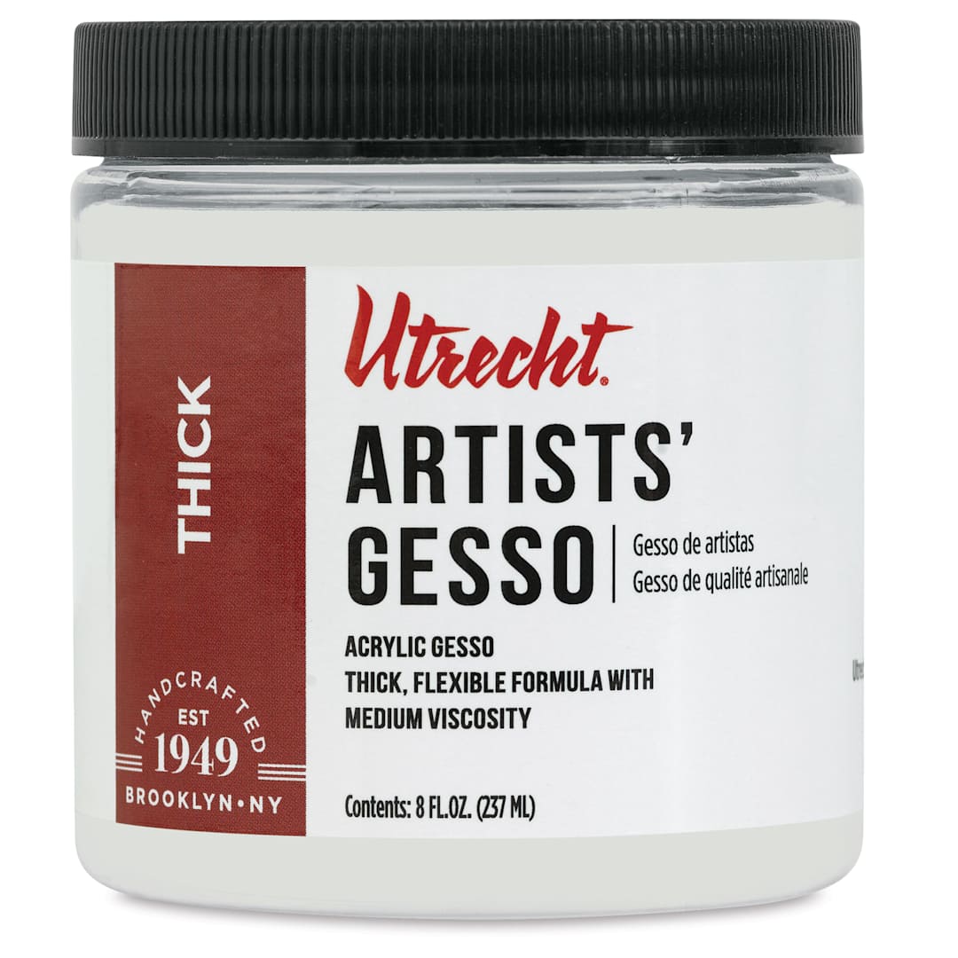 Open in modal - New look! Same formula - Utrecht Artists Acrylic Gesso - White, 8 oz