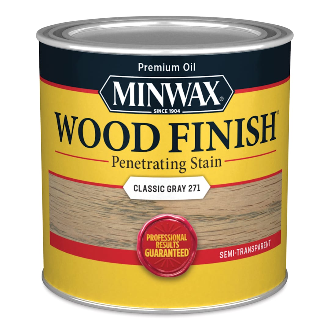 Open in modal - Minwax Wood Finish Oil-Based Penetrating Stain - Classic Gray, 8 oz