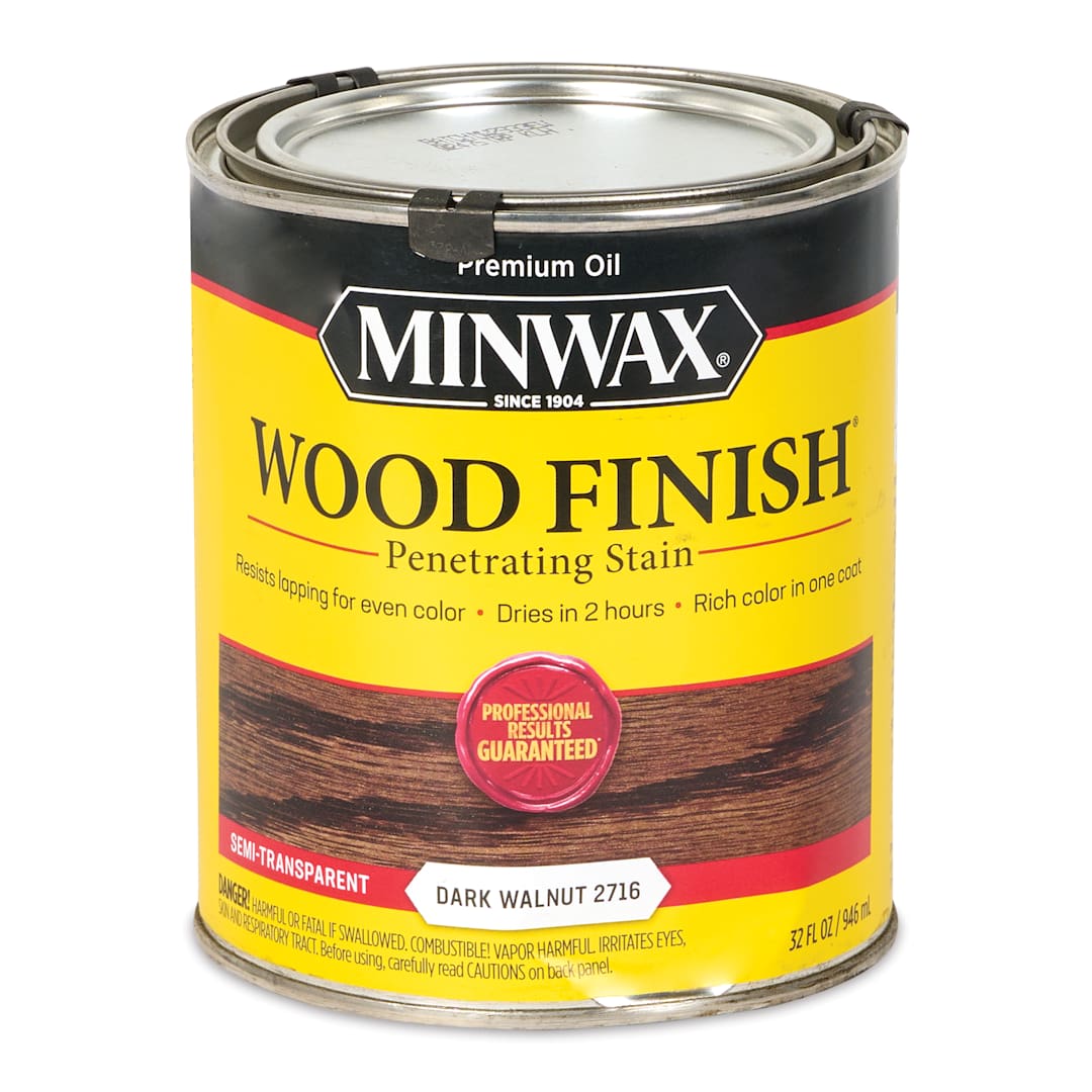 Open in modal - Minwax Wood Finish Oil-Based Penetrating Stain - Dark Walnut, 32 oz
