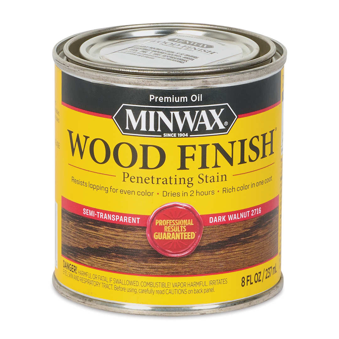 Open in modal - Minwax Wood Finish Oil-Based Penetrating Stain - Dark Walnut, 8 oz